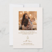 Elegante kerstkaart met foto kaart (Achterkant)