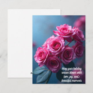 Elegante kerstkaart met rozen