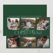 Elegante kerstkaart met zes foto's (Voorkant / Achterkant)