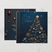 Elegante kerstkaart serie kaart (Voorkant / Achterkant)