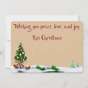 Elegante kerstkaarten met tekst kaart