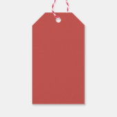 Elegante Kerstkrans Red Bow Vakantie Cadeaulabel (Achterkant)