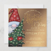 Elegante Kerstman Kerstfeest uitnodiging (Voorkant)