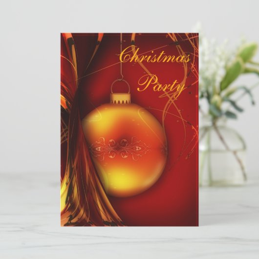 Elegante Kerstmis Bauble Dubbelzijdig Kaart (Staand voorkant)