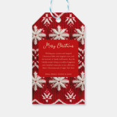 Elegante Kerstmis Familie Foto Winter Script Cadeaulabel (Achterkant)