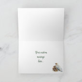 Elegante Kerstmis kaars vogelmotief beker Kaart (Binnen)