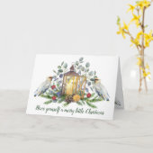 Elegante Kerstmis kaars vogelmotief beker Kaart (Gele Bloem)