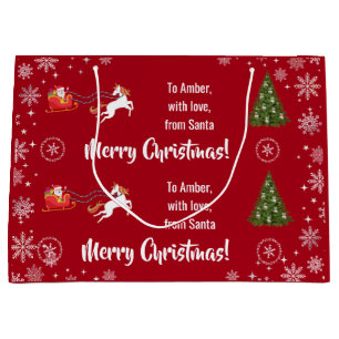 Elegante Kerstmis Kerstman's slee Santa's slee een Groot Cadeauzakje