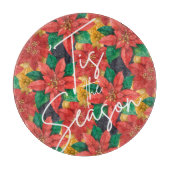 Elegante Kerstmis Poinsettias Snijplank (Voorkant)