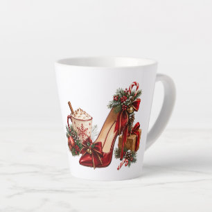 Elegante Kerstmis Rode Hoge Hakken Mok – Festieve