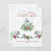 Elegante Kerstmis Typografie  Feestdagenkaart (Voorkant / Achterkant)