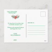 Elegante Kerstmis Typografie  Feestdagenkaart (Achterkant)