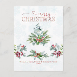 Elegante Kerstmis Typografie  Feestdagenkaart