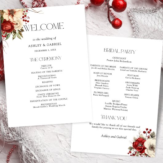 Elegante Kerstmis Winter Bloemstuk Programma