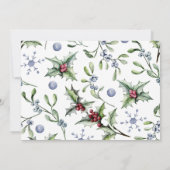 Elegante Kerstmisdecor Winter Dank u kaart (Achterkant)