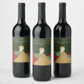 Elegante kerstscriptcitaat Aangepaste kleur Wijn Etiket (Flessen)