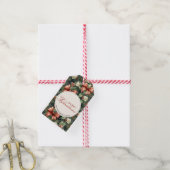 Elegante kerstsfeer gepersonaliseerd cadeaulabel (Met Touw)