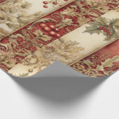  Elegante Kerststrepen Cadeaupapier (Hoek)