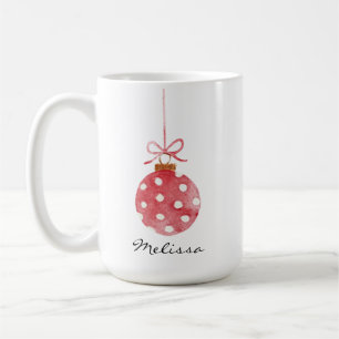 Elegante kerstvakantie met persoonlijke naam koffiemok
