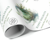 Elegante Kerstversiering Bedrijfs Onderneming Cadeaupapier (Rol Hoek)