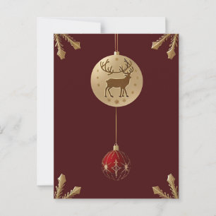 Elegante Kerstversiering Briefkaart