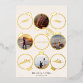 Elegante Kerstversiering Kerst Save the Date Folie Uitnodiging (Voorkant)