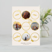 Elegante Kerstversiering Kerst Save the Date Folie Uitnodiging (Staand Voorkant)