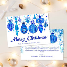 Elegante Kerstversieringen Familie Blauwe Waterver