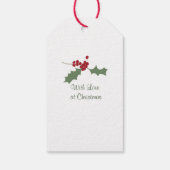 Elegante Kerstwinter Holly Adreslabel Cadeaulabel (Achterkant)
