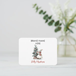 Elegante kerstzakelijke kaart Uw merknaam Visitekaartje