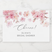 Elegante kersverse bruidsdouche sparkling wijnetiket (Enkel label)