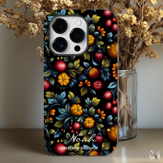 Elegante Khokhloma Bloemen in rijke, levendige kle Case-Mate iPhone Case