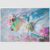 Elegante Kikker Bruid Illustratie Decoupage Tissuepapier (Voorkant)