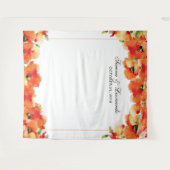 Elegante klaproos bloem bruiloftsfotocabine achter wandkleed (Voorkant (horizontaal))