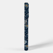 Elegante klaprozen bloemmotief blauw Case-Mate iPhone case (Achterkant / Rechts)