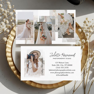 Elegante Klasse Fotograaf Fotogalerij Collage Visitekaartje
