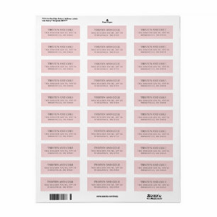 Elegante Klasse Roze Retouradres Etiket