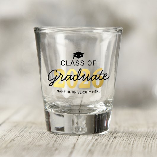 Elegante Klasse van 2025 Afstuderen Gift Shot Glas