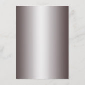 Elegante Klasse Zilveren Bruiloftsmenu Menu (Achterkant)