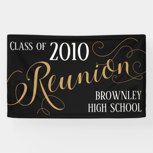 Elegante klassenreünie spandoek (Horizontaal)