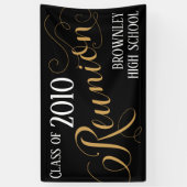 Elegante klassenreünie spandoek (Verticaal)