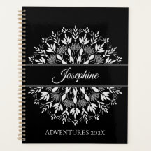 Elegante klassieke Black and White Floral mandala