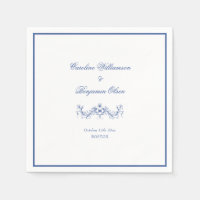 Elegante klassieke blauwe Franse landelijke bloemi