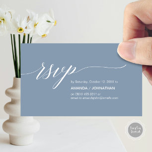 Elegante klassieke bruiloft, feestuitnodiging RSVP Informatiekaartje