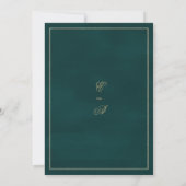 Elegante klassieke donkergroene gouden geometrisch kaart (Achterkant)