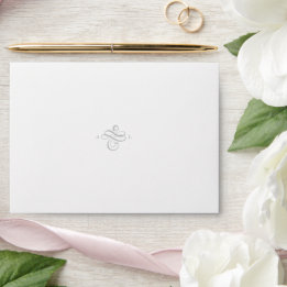 Elegante Klassieke Formele Monogram Huwelijksuitno Envelop