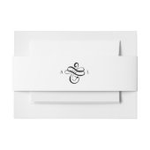 Elegante klassieke formele script monogram bruilof uitnodigingen wikkel (Voorkant Voorbeeld)