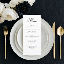 Elegante klassieke formele zwart wit bruiloft dine