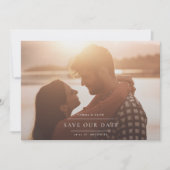 Elegante klassieke foto bruiloft save the date (Voorkant)