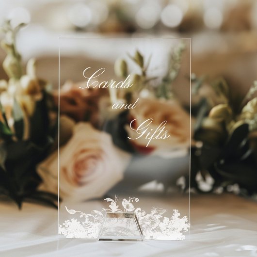 Elegante klassieke Franse rococo floraal Acryl Bord